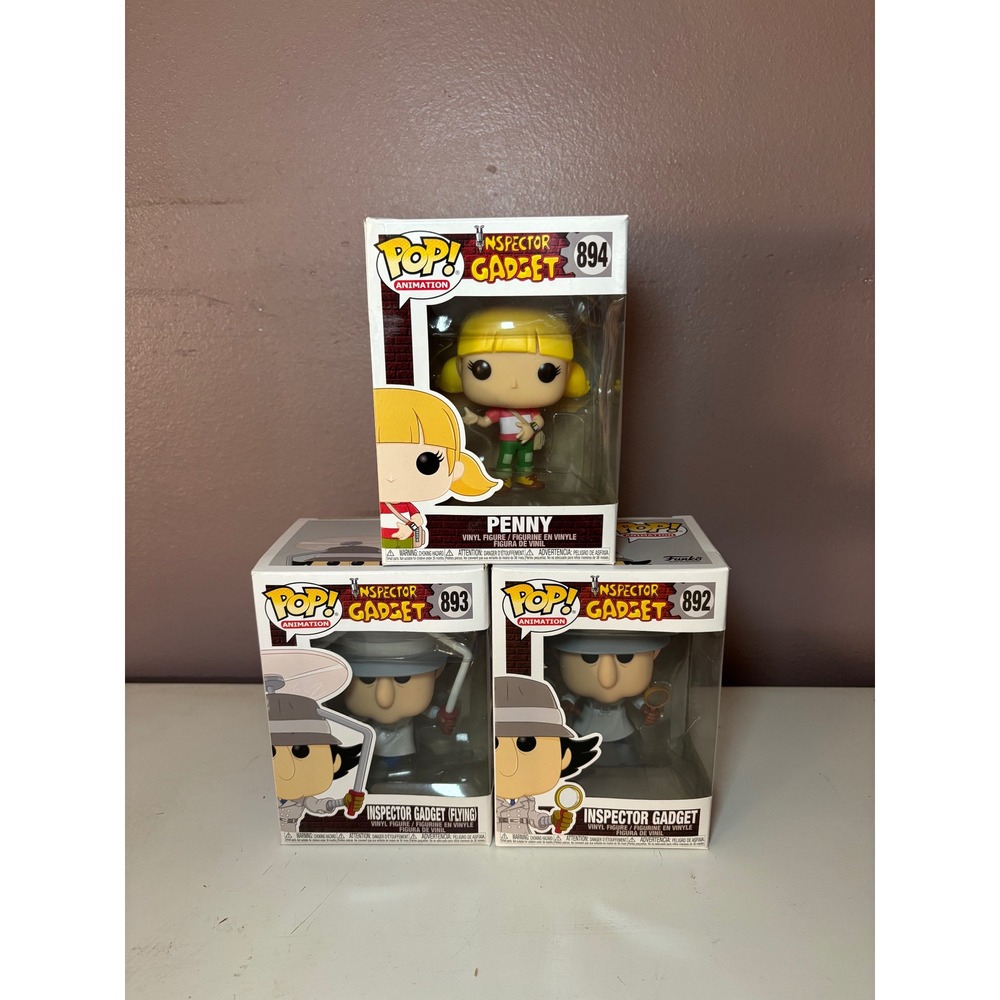 Funko Pop Inspector Gadget Penny Flying Set of 3 Vinyl Figures 892 893 894